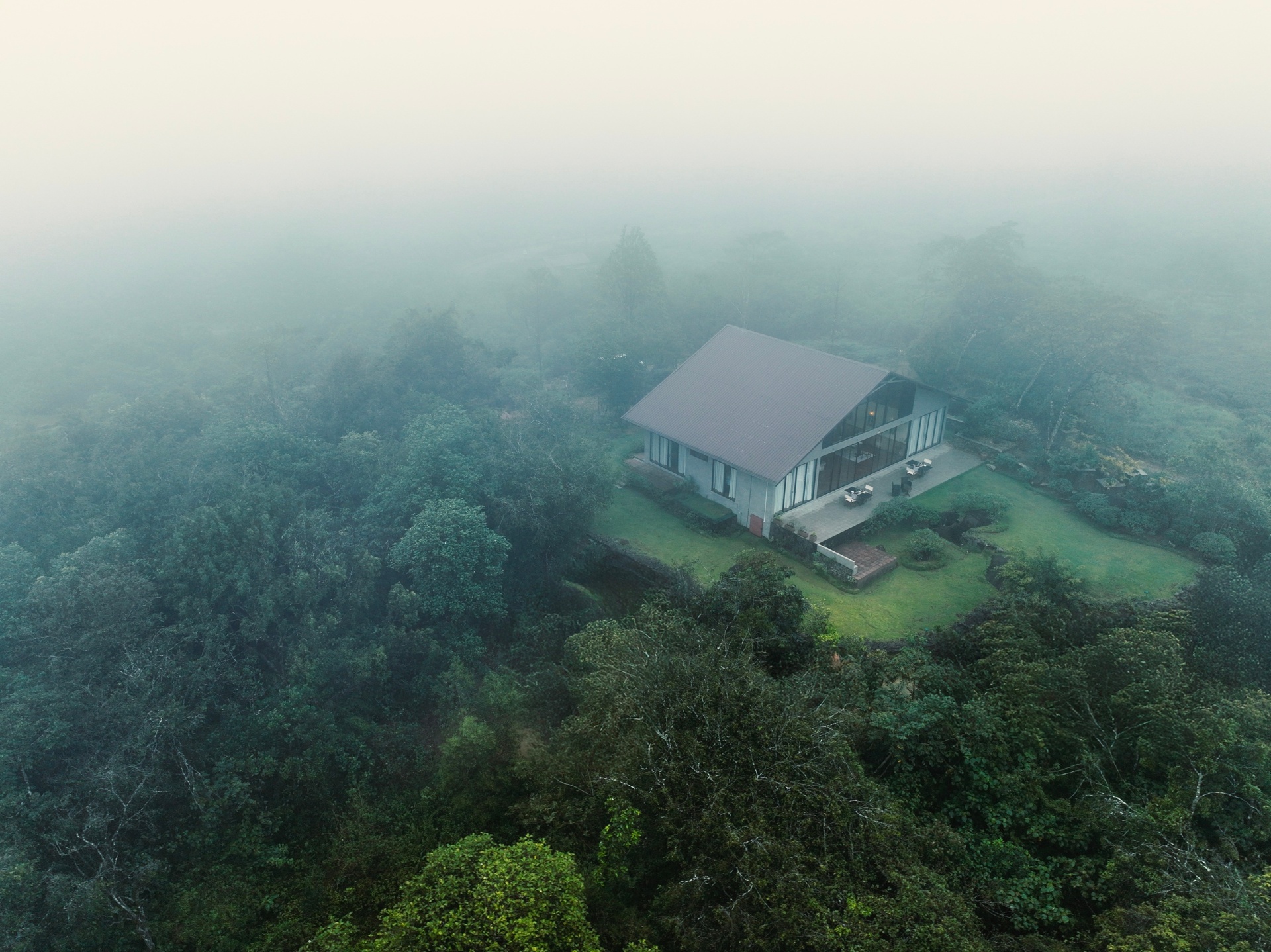 Rosewood Manor in the Mist